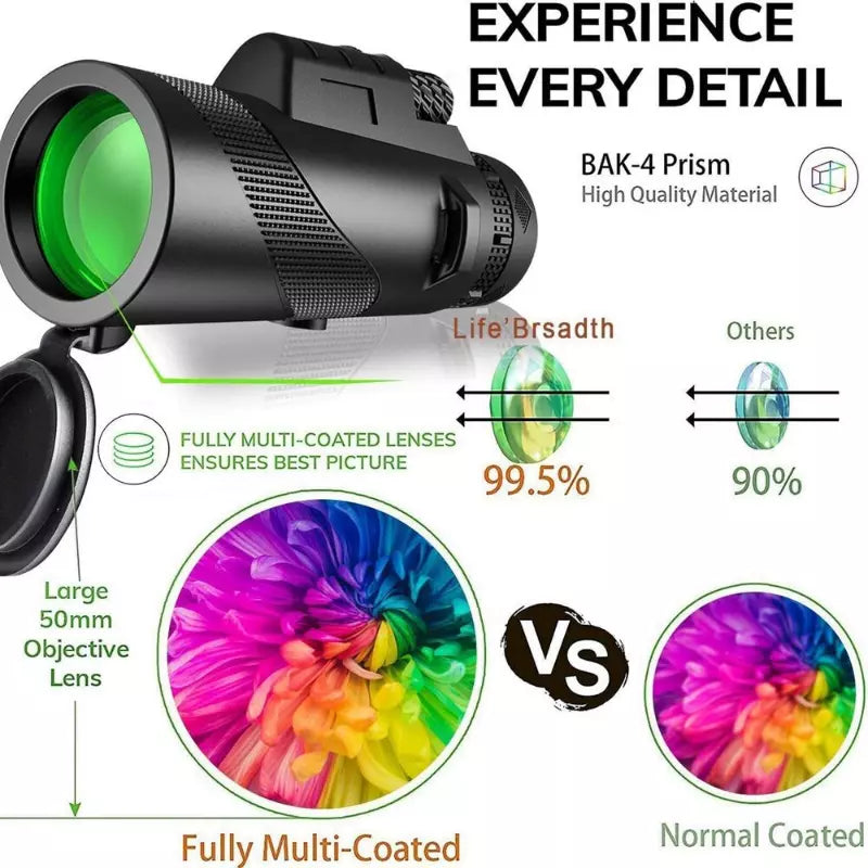 Telescopio De Mano Tacti Monocular 10x40